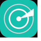Logo de CholloRadar, radar blanco sobre fondo teal